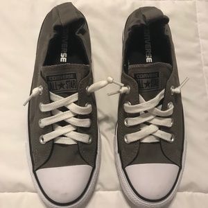 CONVERSE SLIP ONS GRAY